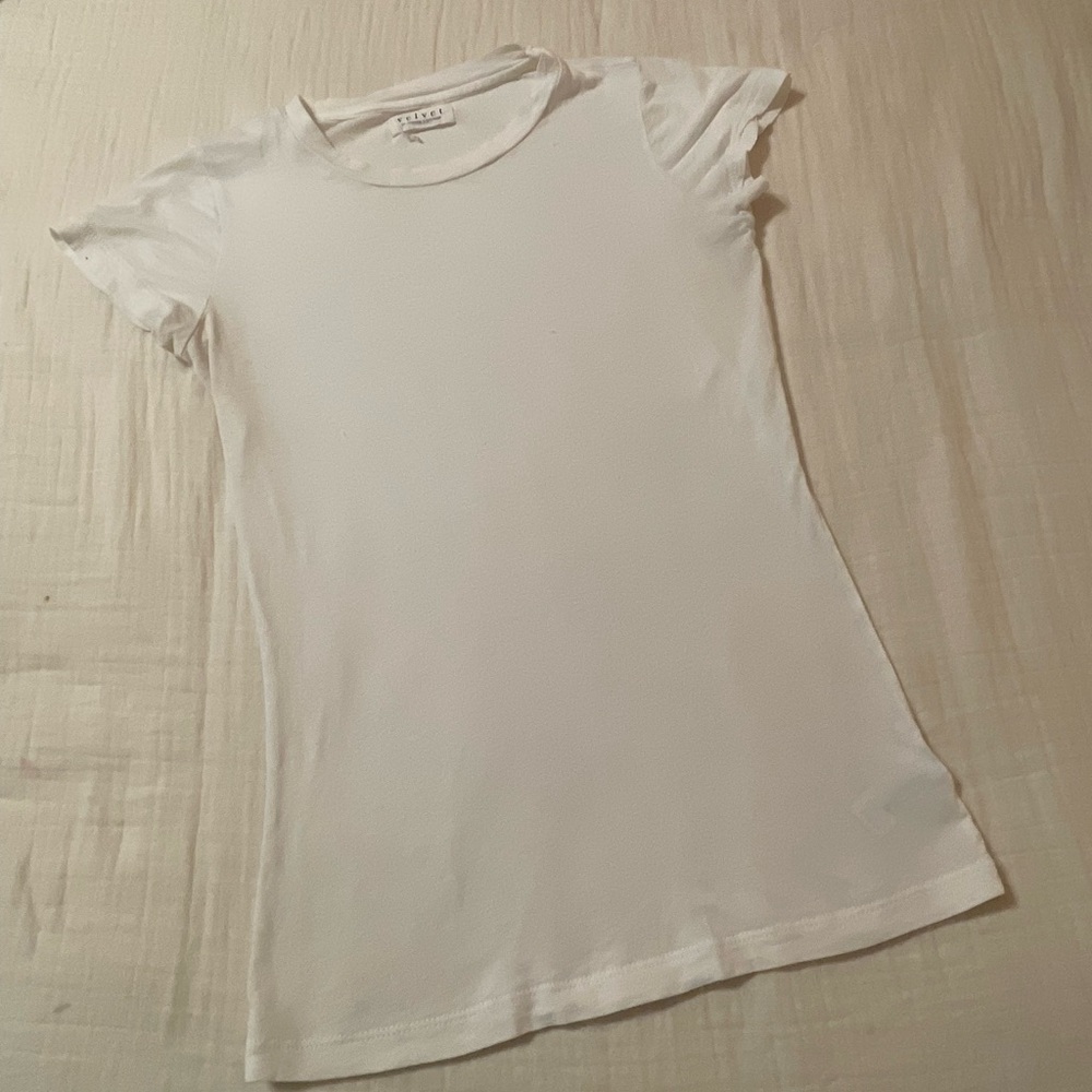 Velvet by Graham & Spencer White Short Sleeve Crewneck Tee XS
